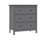 САГА комод 3 ящика серый | изображение 2