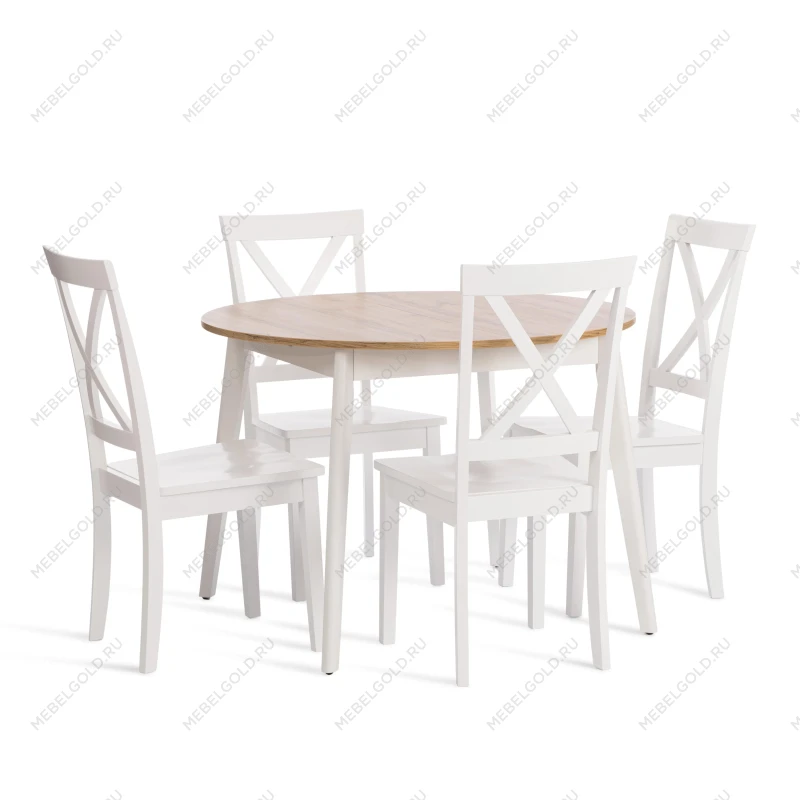 Стул GOLFI (Гольфи), дерево гевея/мдф, 44x54x95, pure white (402) | изображение 8