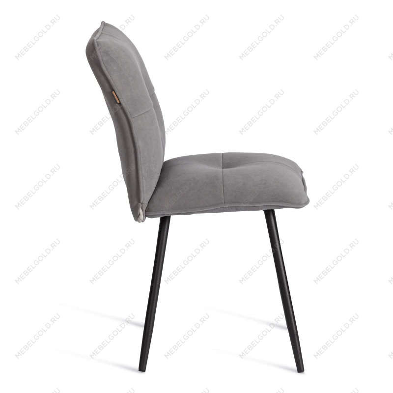 Стул обеденный Sweet, LT, флок, серый/черный, 29, 41х55х88 см | изображение 1