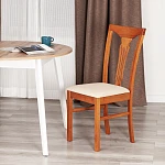 Стул - Гермес/Hermes, дерево гевея, 43х49х94см, Espresso, ткань бежевая (S178-4) | изображение 8