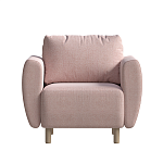 Кресло для отдыха Тулисия светло-розовый, ткань рогожка | изображение 1