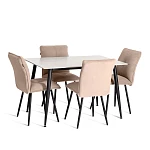 Стул обеденный Sweet, LT, флок, бежевый/черный, 7, 41х55х88 см | изображение 9