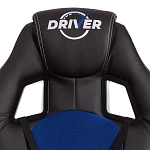 Кресло DRIVER (22), кож/зам/ткань, черный/синий, 36-6/TW-10 | изображение 7