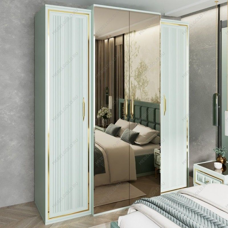 Шкаф Замира 4-дверный оливковый | изображение 2