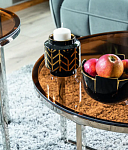 Стол журнальный Signal CRYSTAL B (дымчатый янтарь/серебряный) | изображение 3