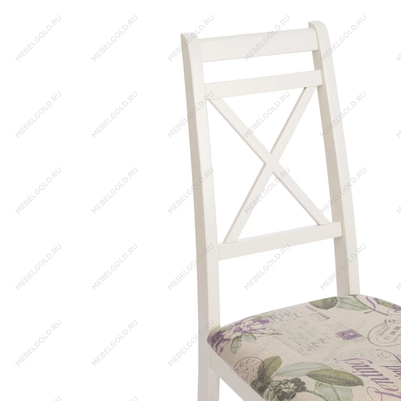 Стул Picasso ( PC-SC ), дерево гевея, 45х53х97см, ivory white (слоновая кость 2-5), Ткань Прованс № 13 | изображение 6