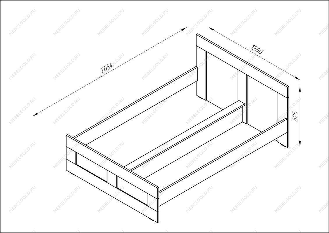 БРИМНЭС / СИРИУС кровать двойная ИКЕА / IKEA 120х200 сонома | изображение 3