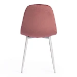 Стул BREEZE (mod. 4724)/1 шт. в упаковке, вельвет/металл, 44 х 53 х 87 см, Coral (коралловый) HLR44 / белый | изображение 3