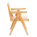 Кресло LOKI, дерево вяз/ротанг, Груша (№3), 50х50х84 см | изображение 1