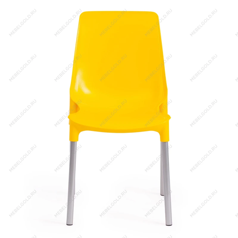Стул GENIUS (mod 75), металл/пластик, 46x56x84cм, желтый/ножки хром | изображение 4