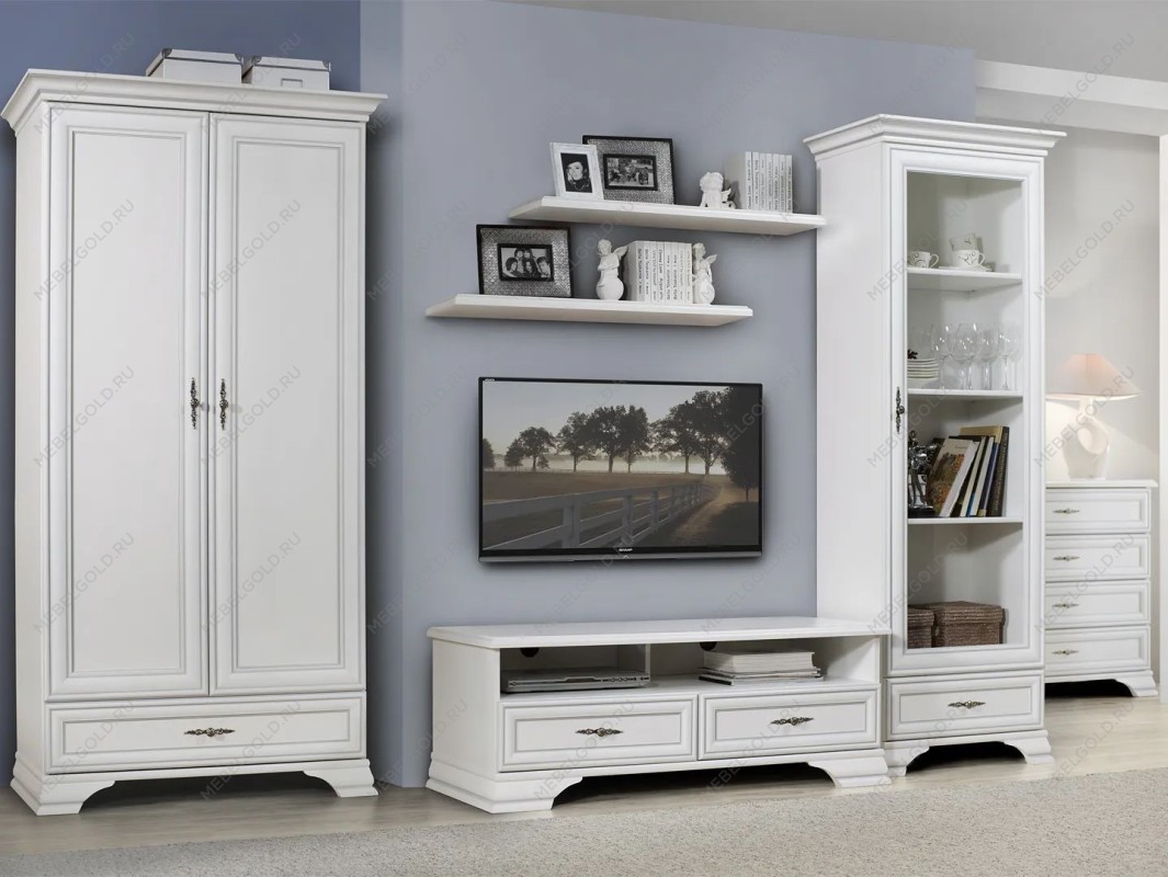 Шкаф-витрина Кентаки REG1W1S белый | изображение 4