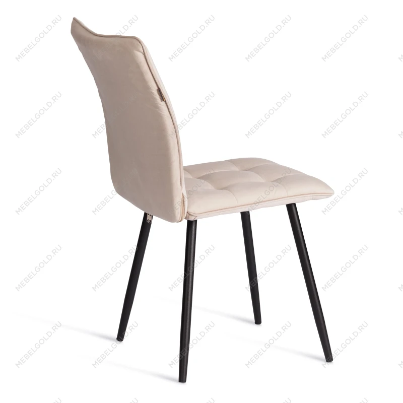 Стул обеденный Bari, LT, велюр, бежевый/черный, 7, 41х55х89 см | изображение 2
