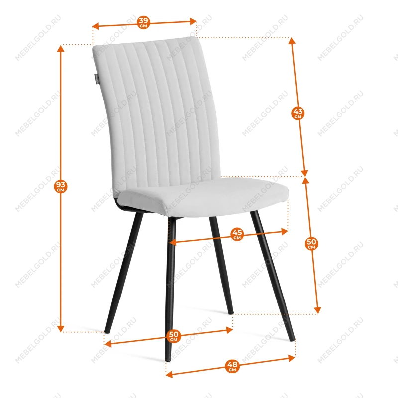 Стул обеденный Monte Carlo, TREND, экокожа, черная, 49х51х93 см | изображение 17