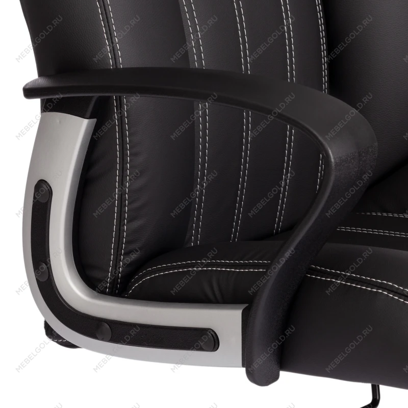 Кресло OXFORD хром, кож/зам, черный, 36-6 | изображение 6