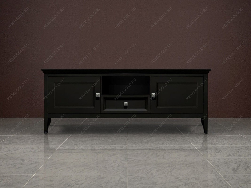 Тумба ТВ малая 1 ящик 2 дверцы Manhattan (Черный) | изображение 1