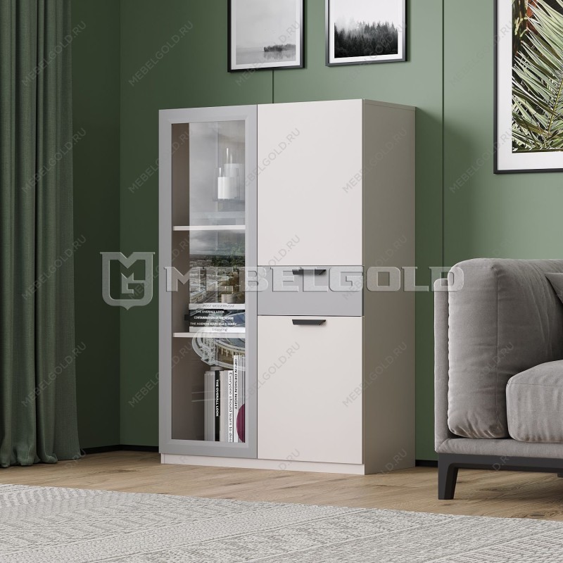 Шкаф с витриной Модерн 1V2D1S | изображение 2