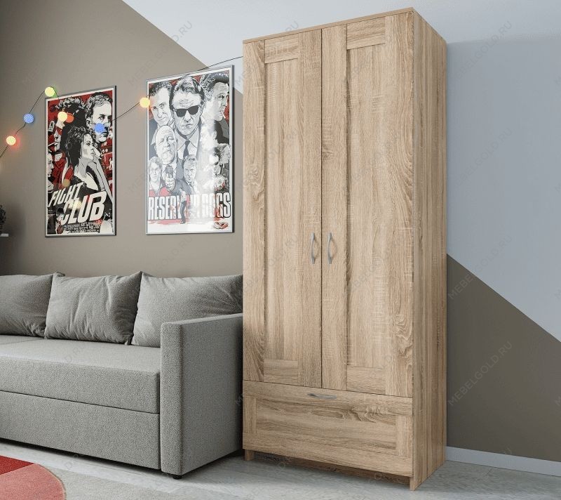 БРИМНЭС / СИРИУС Шкаф ИКЕА / IKEA комбинированный 2 двери и 1 ящик сонома | изображение 4