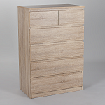 МАЛЬТА комод ИКЕА / IKEA 4+2 ящика 80х121 сонома | изображение 1