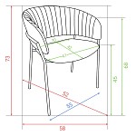 м. Римская - Стул Пиза темно-синий бархат ножки матовое золото | изображение 10