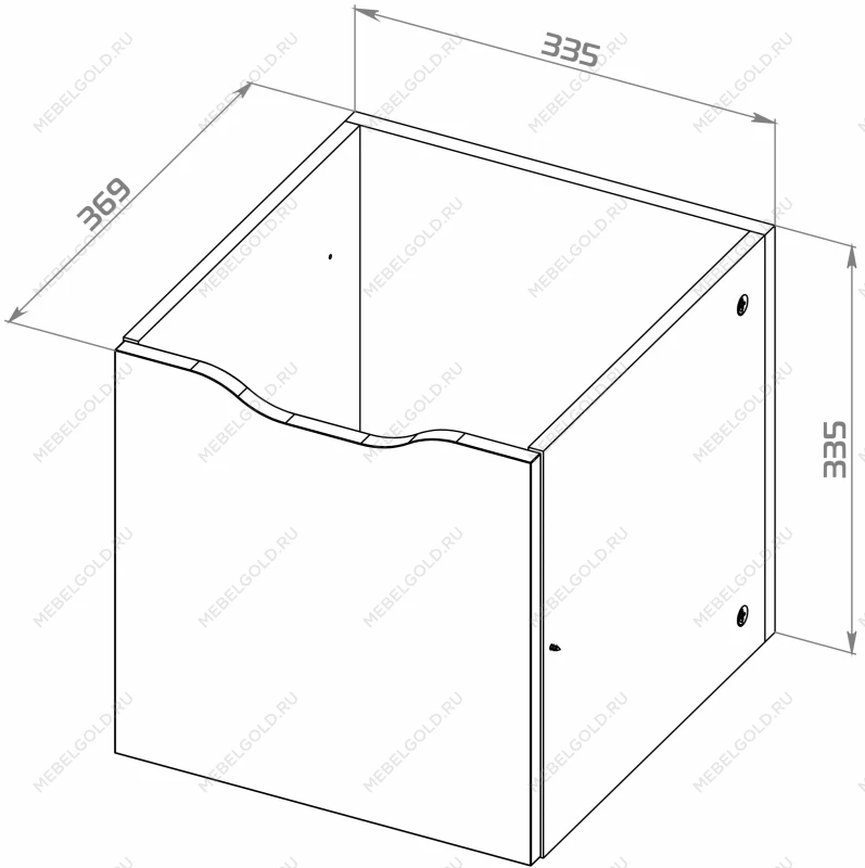 Модуль с дверцей для стеллажа ФОРА, 33х33х37, белый | изображение 10