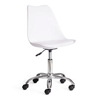 Офисное Компьютерное кресло TULIP (mod.106-1), металл/пластик/PU, 58 x 47 x 97см, White (белый) / Chrome (хром)