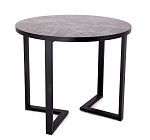 Стол круглый Лофт Зиг-Заг (ЛДСП 32 мм /Марцена темный / кромка чёрная) | изображение 1