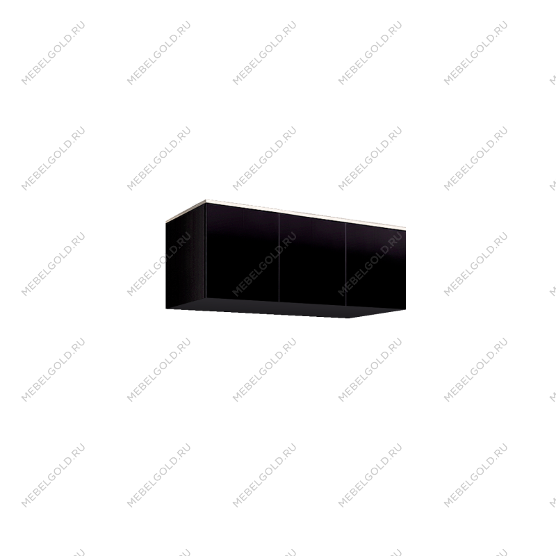 Антресоль для 3-х дверного шкафа Римини (Черный/серебро) РМАН-1(3)