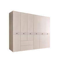 Шкаф 6-ти дверный с ящиками Римини СОЛО (Бежевый/Серебро) РМШ2/61(s)