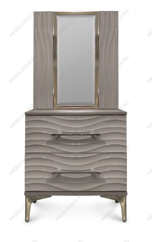 Тумба прикроватная Гравита (без зеркала) серый камень глянец | изображение 1