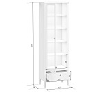 Шкаф-витрина Ева (Хельга) REG1W1S/65 с подсветкой белый | изображение 2