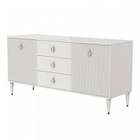 Комод для гостиной 1.6м Римини СОЛО (Бежевый/Серебро) РМКМ-4(s)