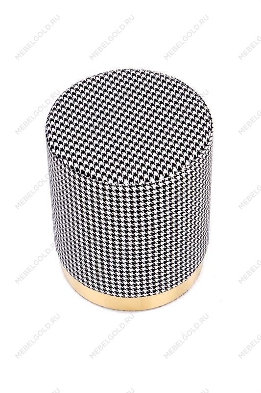 Пуф Halmar ARUNA (черный/белый/золотой) | изображение 1