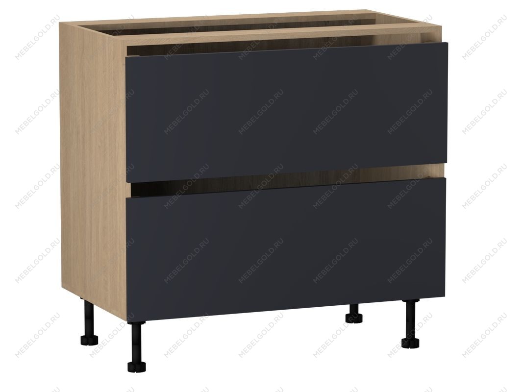 Стол с ящиками СЯ-90 (2), Женева (900*520*870) Дуб Палермо/Синий матовый, 22521