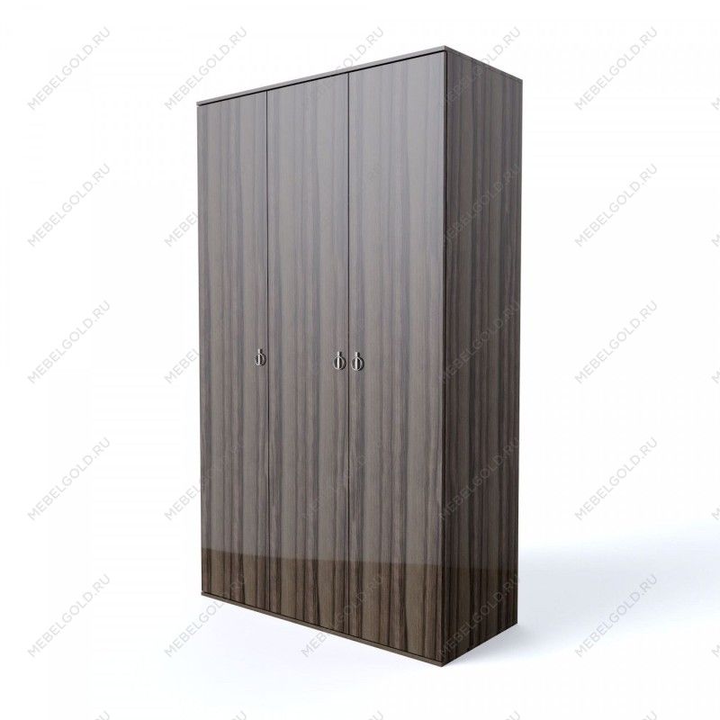 Шкаф 3-х дверный Римини (Орех империя/Серебро) РМШ2/3