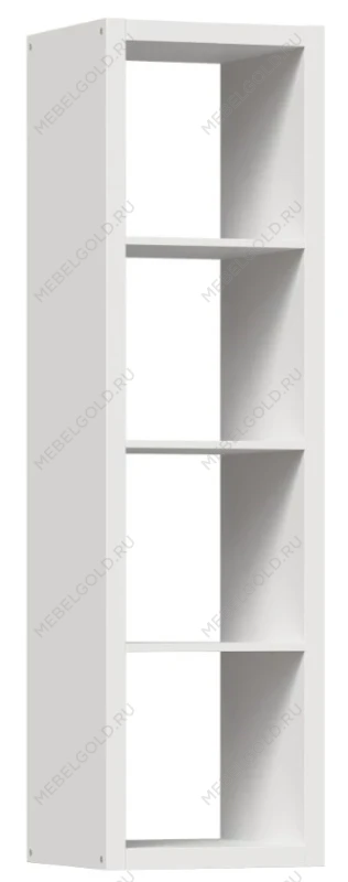 КАЛЛАКС / ФОРА Стеллаж ИКЕА / IKEA 4 с четырьми открытыми ячейками, тамбурат, белый