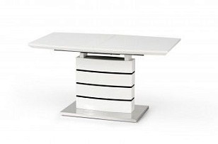 Стол обеденный Halmar NORD, раскладной (бело-черный)