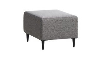 Пуф Киркас светло-серый, рогожка