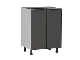 Стол 2-х дверный С-60, Ватель (600*523*820) Экокожа Серый, 23306