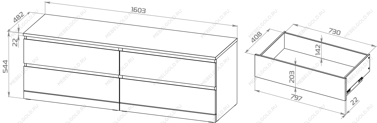 Варма Прайм 4Д комод 160x55x48 шпон ясень, коричневый | изображение 2