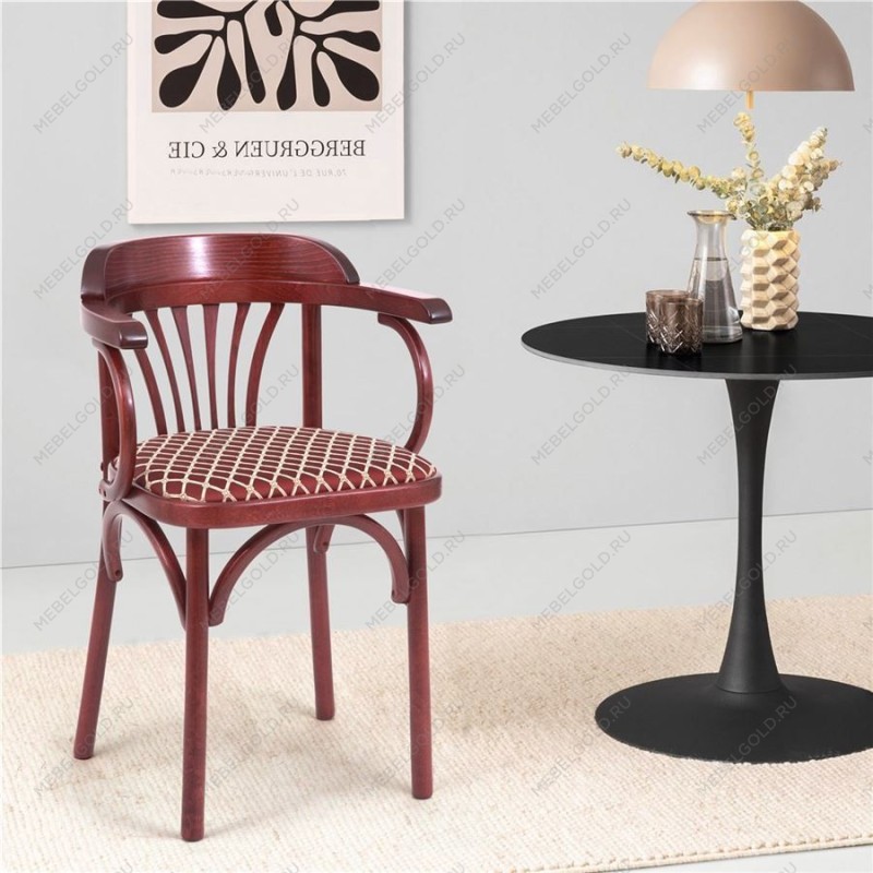 Стул Михаэль мягкий (махагон, ткань 4 bordo) | изображение 1