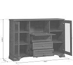 Комод-бар Кентаки KOM2W3S1B каштан | изображение 1