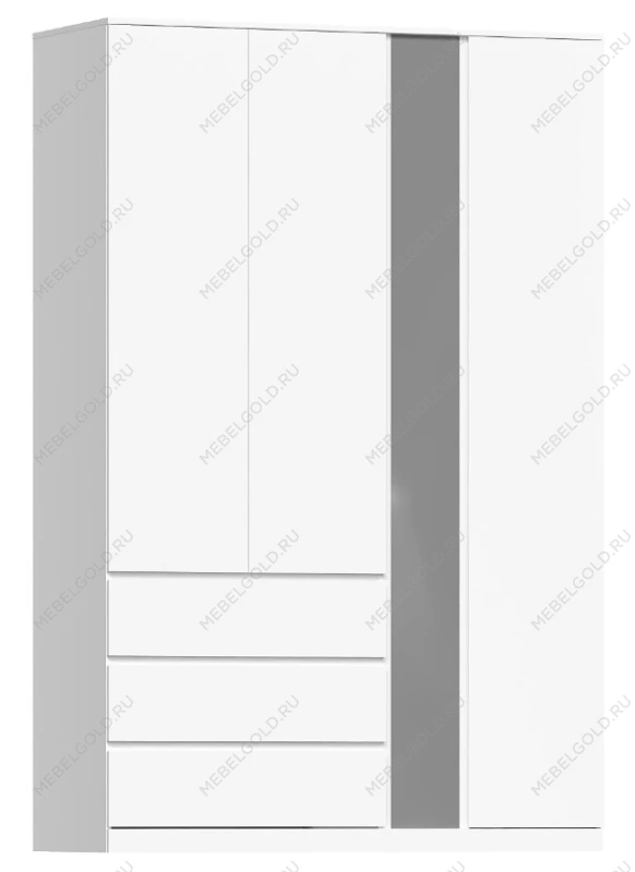 Шкаф распашной Варма СТОР, 144х57х222 см, белый