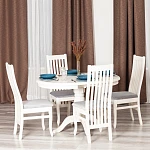 Стол STEFANO круглый, бук, мдф, D90+30x77см, Ivory white | изображение 13