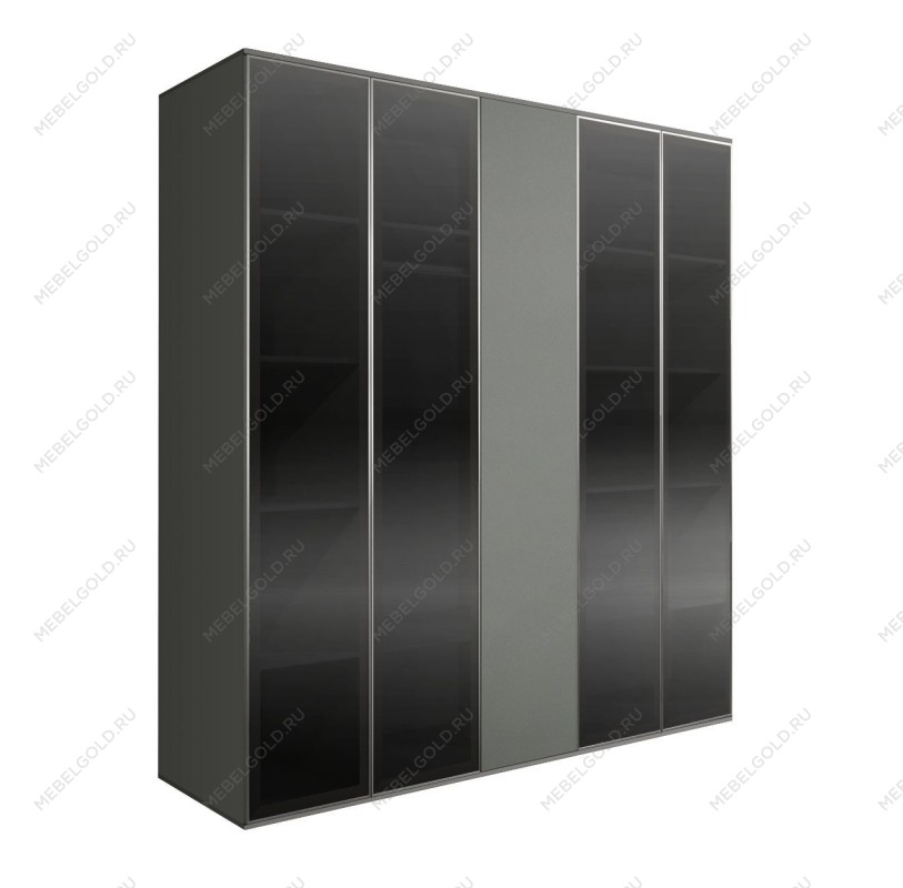 Шкаф 5-ти дв. Bogemia Air (Серый/Серебро) БМШ2/5(4)