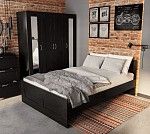 БРИМНЭС / СИРИУС Шкаф ИКЕА / IKEA комбинированный 4 двери и 1 ящик Дуб Венге (с 2 зеркалами) | изображение 5