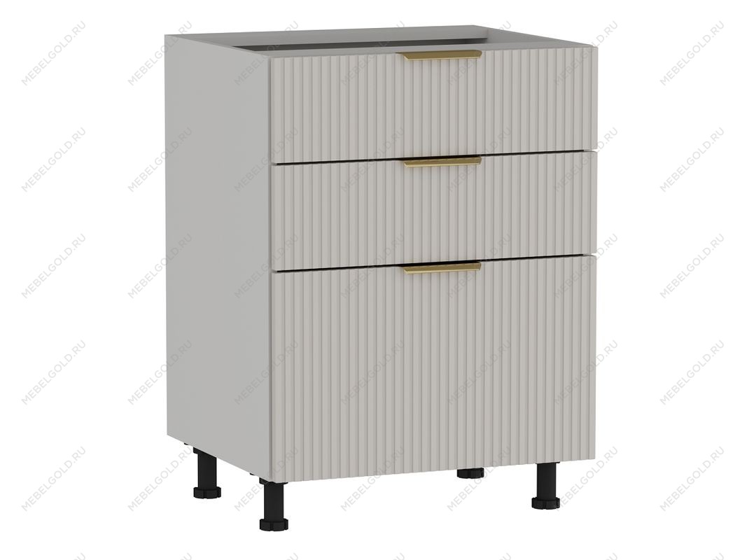 Стол с ящиками СЯ-60 (176/356), Монза (600*523*820) Экокожа Бежевый, 23119