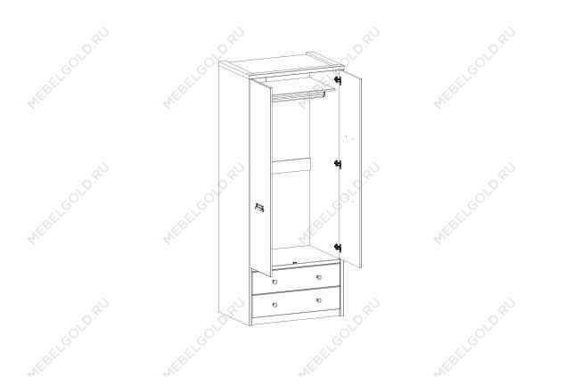 Шкаф 2-створчатый Дизель 2DG2S/D1 | изображение 1