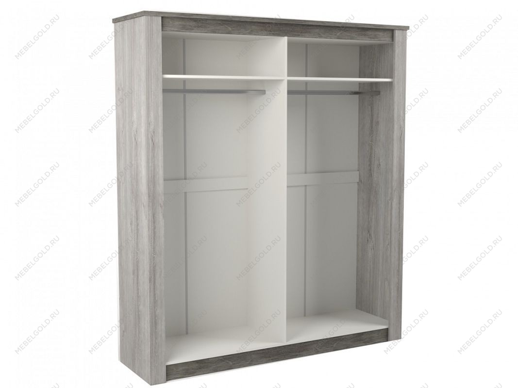 Шкаф 4-х дверный 2300, Денвер (1920*538*2300) Риббек серый, 11726 | изображение 1