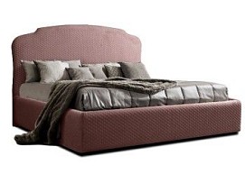 Кровать Римини 1,4 м, с подъемным механизмом (пепельно-розовый), РМКР140-1[3], стеганые царги