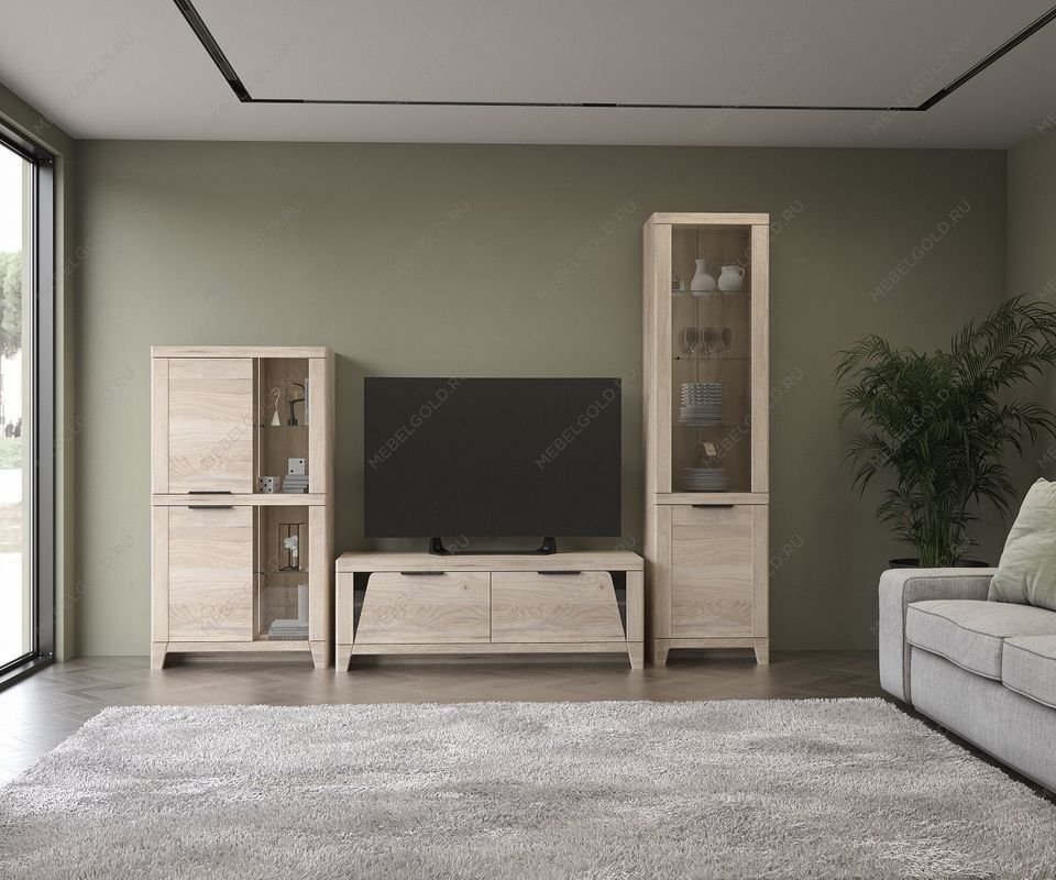 Тумба ТВ, Юта (1400*477*500) Дуб Мария, 31712 | изображение 2